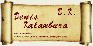 Denis Kalambura vizit kartica